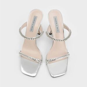 Charles & Keith Silver Heels
